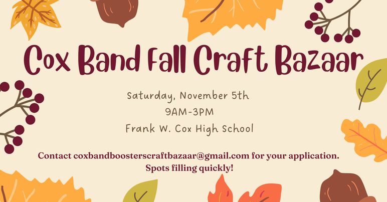 Cox Band Fall Craft Bazaar